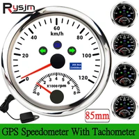120kmh 200kmh 85mm gps speedometer gauge 0 200mph gps speed meter odometer with tachometer 8000 rpm for car boat atv with gps