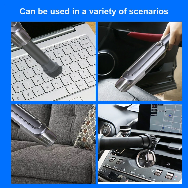 

USB Wireless Car Vacuum Cleaner 6000PA Powerful Cyclone Suction Home Portable Handheld Cleaning Mini Cordless Vacuum Cleaner