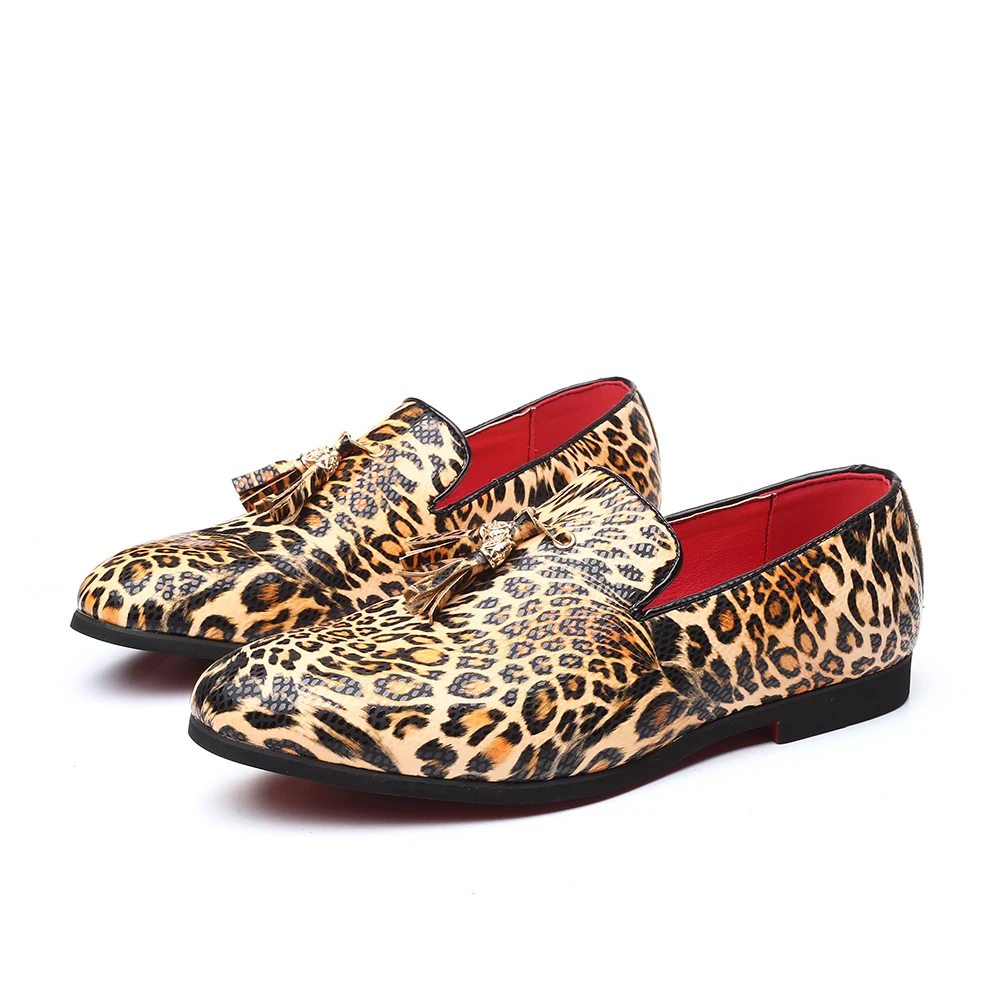 2020 Роскошные мужские кожаные туфли модные с бахромой повседневные без застежек