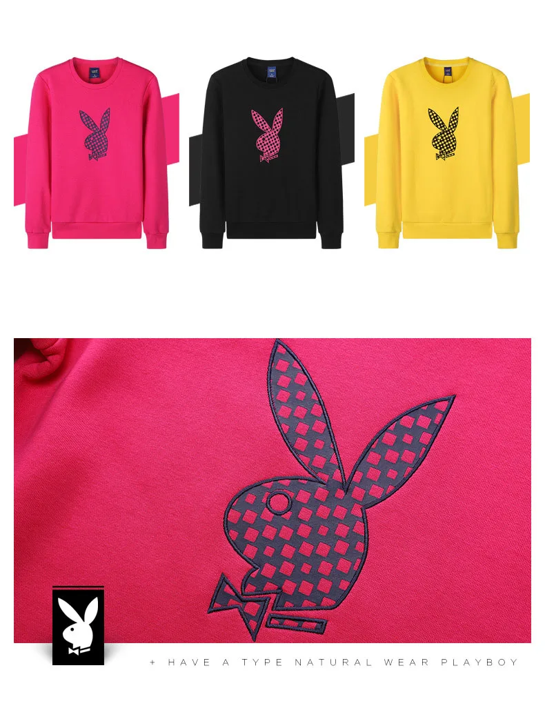 PLAYBOY Новая Модная стильная женская толстовка, Повседневная Уличная одежда, толстовки с буквенным принтом, черный свитер, пуловер для женщин