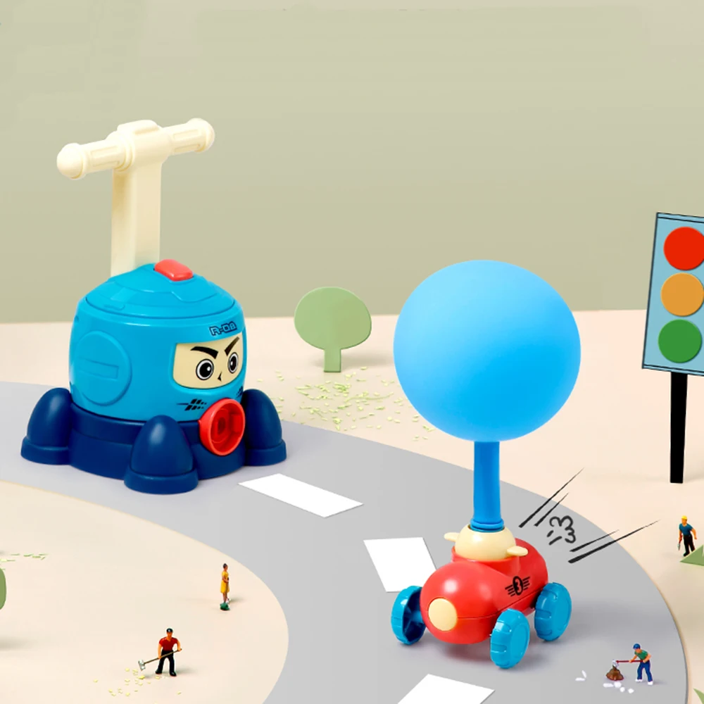 

Aerodynamic Blowing Balloon Car Baby Children's Growing Intelligence Thrust Sliding Launch Toy No battery Birthday Gift