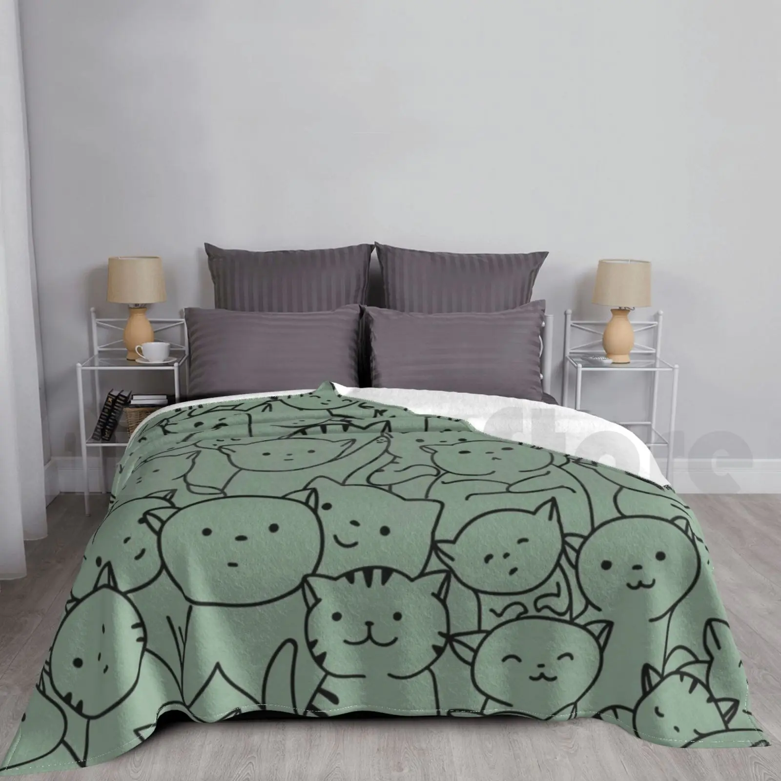 

Cat Army Blanket For Sofa Bed Travel Crazy Cat Lady Cut Cat Adorable Cat Cat Army