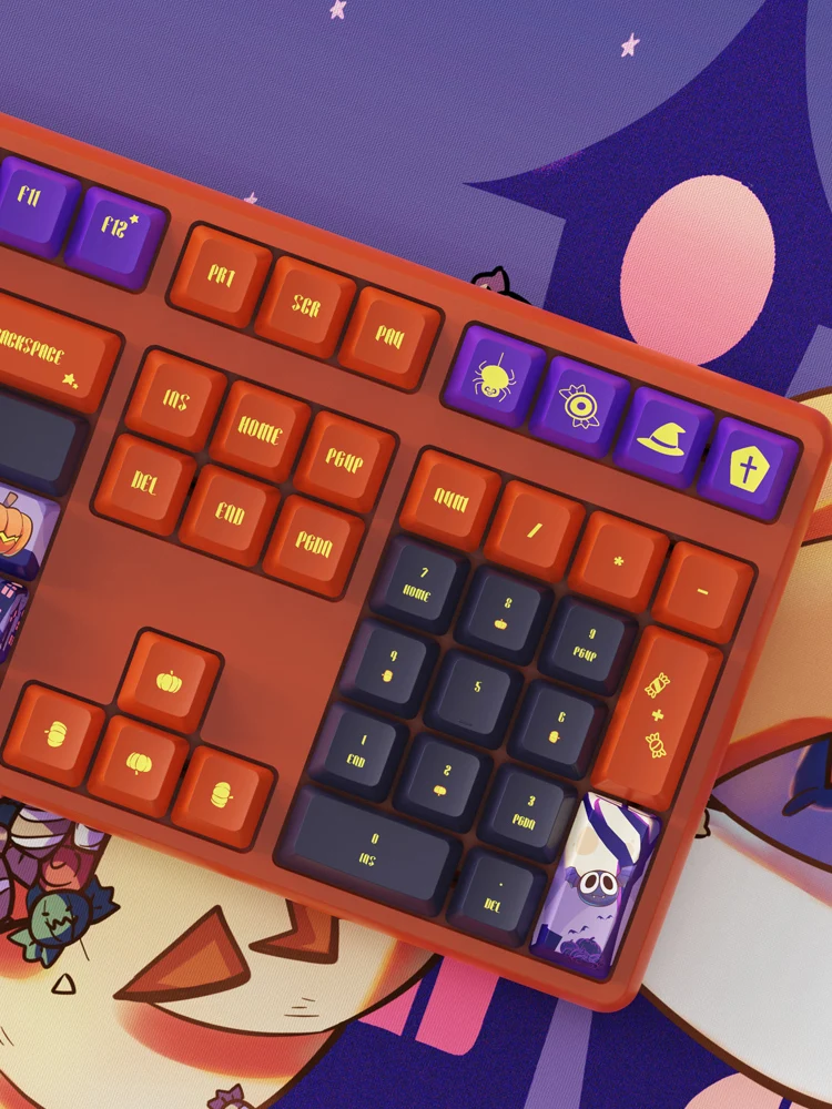 

DAGK base Q and cloth O cooperation limited Halloween theme mechanical keyboard keycap