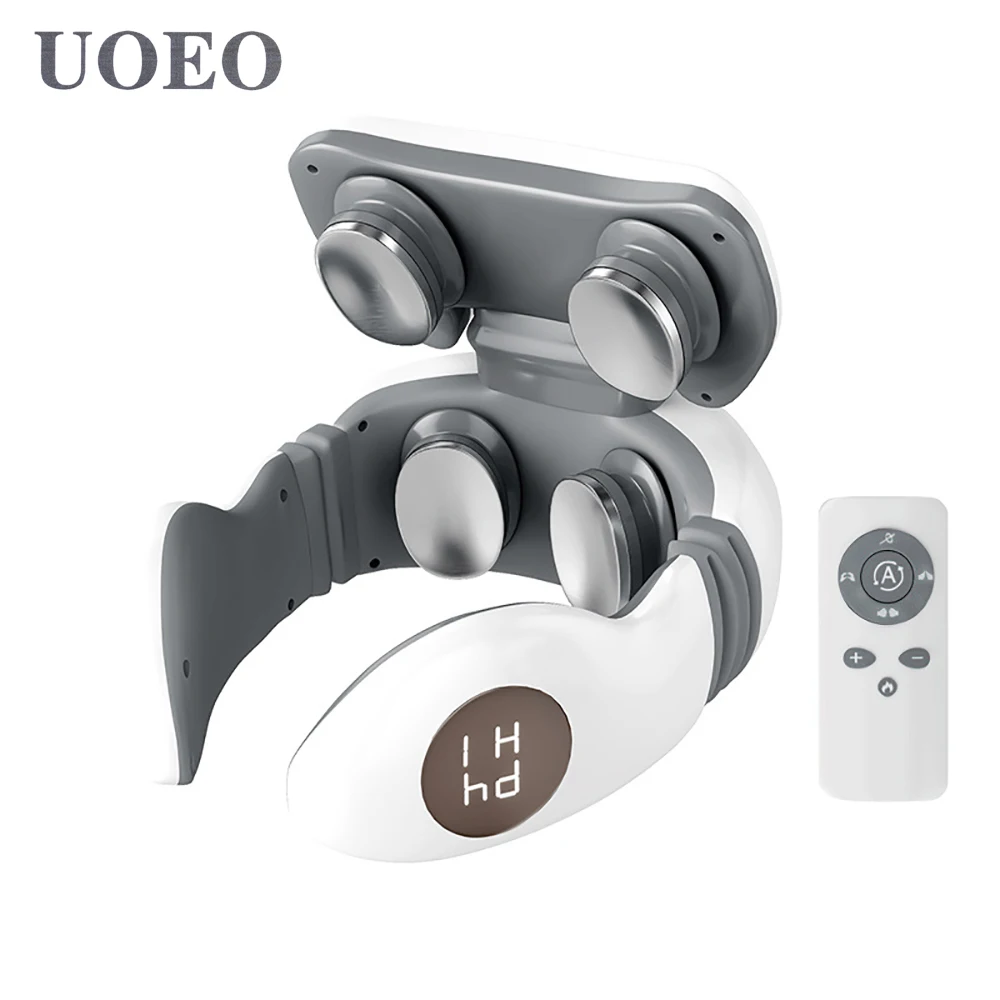

UOEO 4 Head Neck Massager Electric Shoulder Cervical Massager Hot Compress Neck Relaxation Massage Back Neck Heating Pain Relief