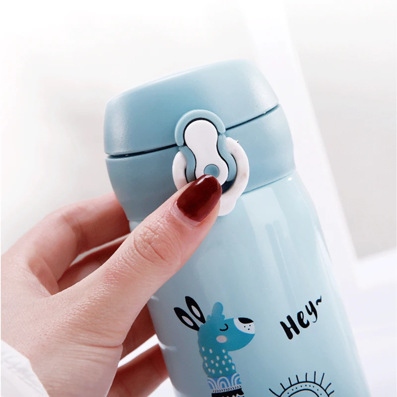 Термос с мультяшной альпакой 500/350 мл портативная Милая Изолированная чашка из