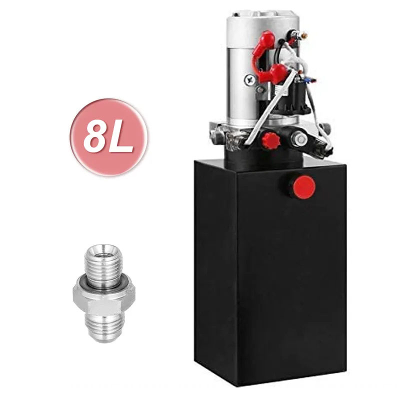 

8 L Dual Double Acting Hydraulic Pump Dump Trailer Crane Unloading Hydraulic Power Unit Auto Repair Car Lift