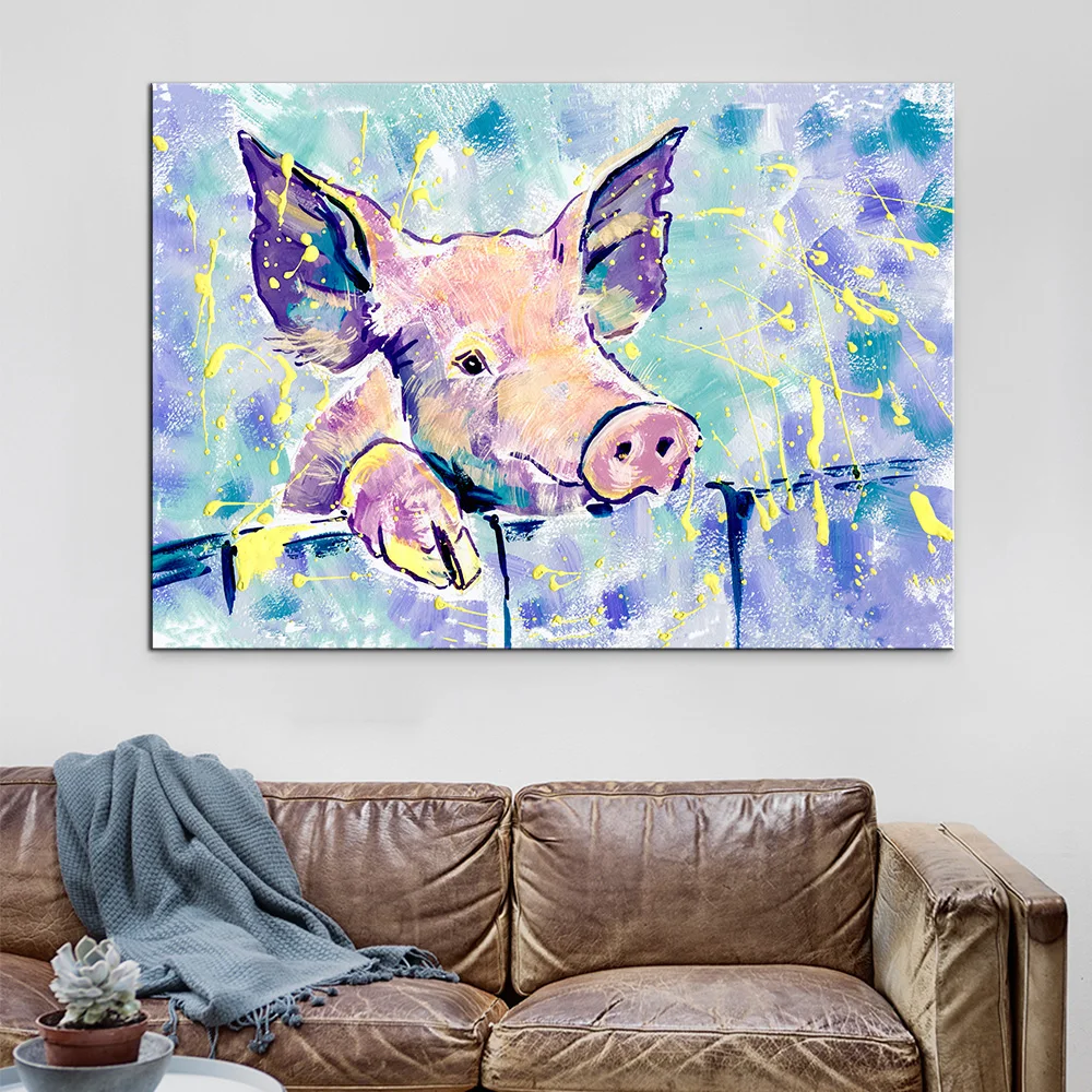

Modern Pig Print Caw No-1078844000 Poster Print Canvas Painting Pictures Home Wall Art Decoration Can Be Customized