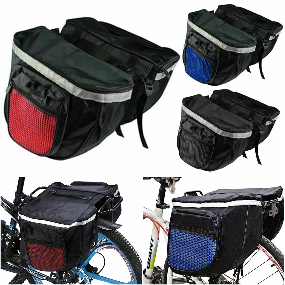 

MTB Mountain Road Bicycle Trunk Bag Waterproof Double Side Rear Rack Tail Seat Pannier Pack Luggage Carrier Cycling Parts