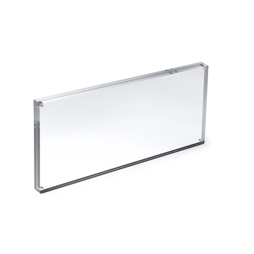 

15x30cm Panoramic Sign Frame Tabletop Menu Holder Box With Magnetic Closure2 Sided - Clear Magnetic Picture Frames