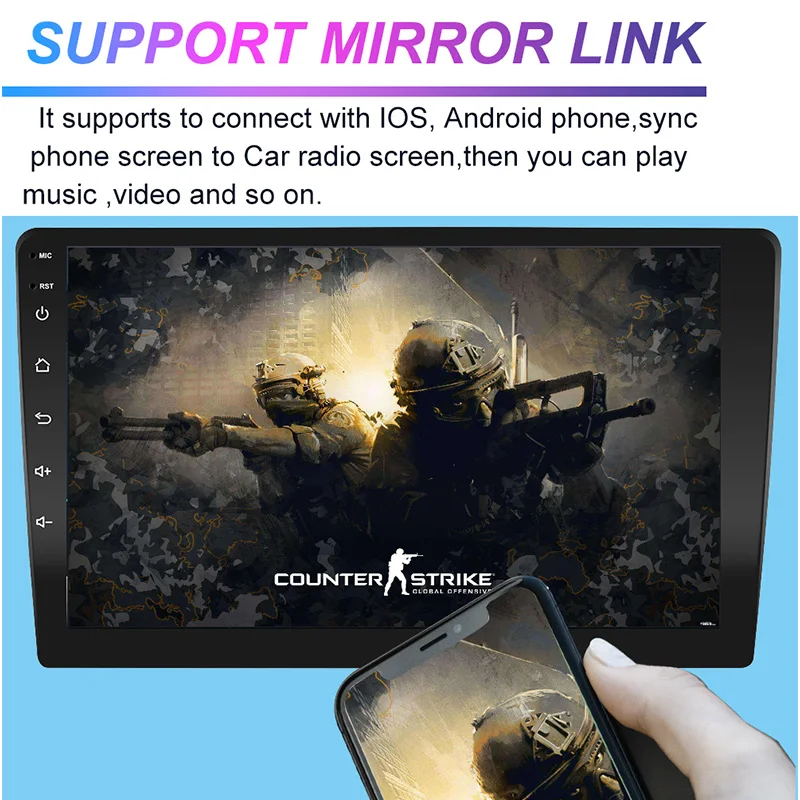 Автомобильный мультимедийный плеер ACODO 2 Гб ОЗУ + 16 ПЗУ Android 10 0 радио GPS-навигация