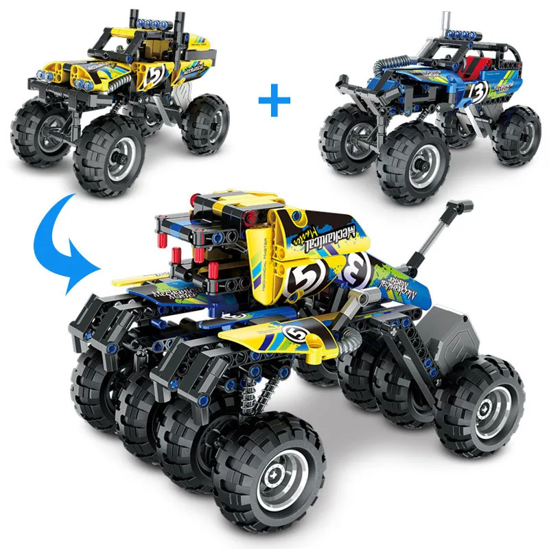 Совместимый технический городской монстр-Трак гоночный Пикап набор блоков