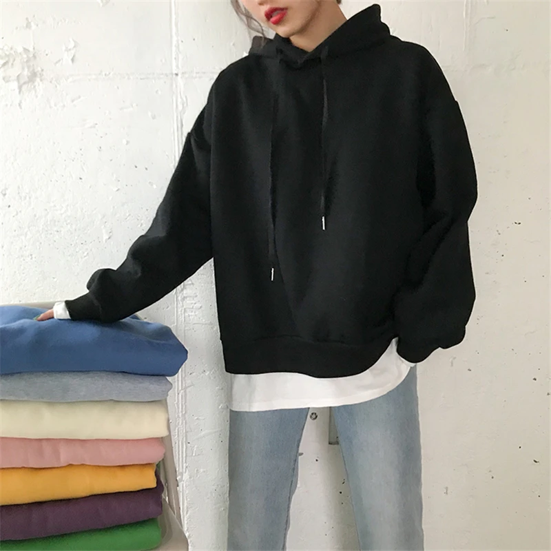 BGTEEVER/осенне-зимняя однотонная женская толстовка с длинным рукавом, 2 предмета, лоскутные утепленные женские толстовки, женский спортивный костюм