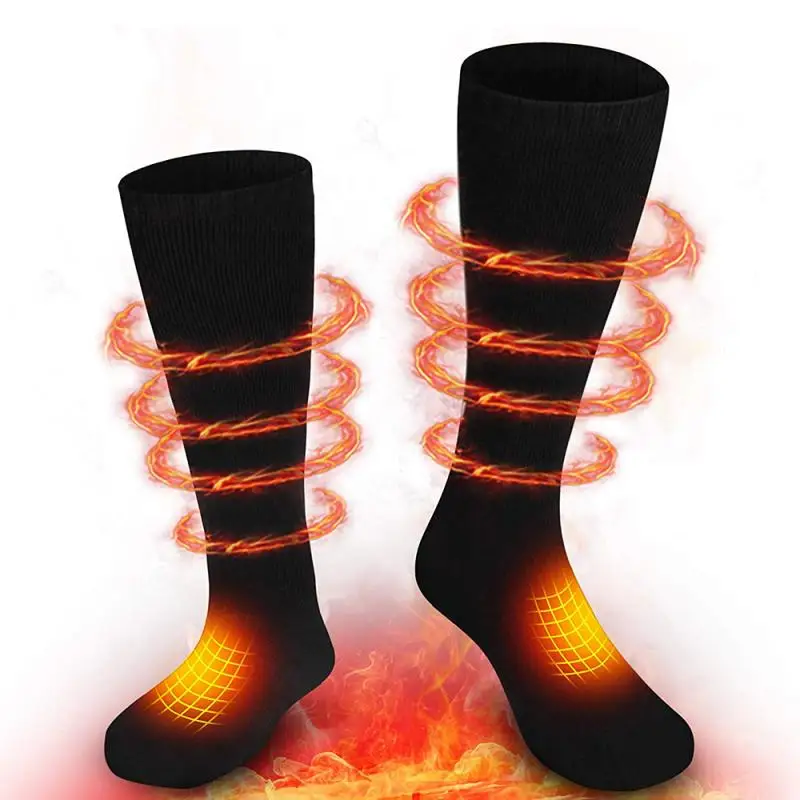 One Size Charging Heating Socks Electric Heated Winter Foot Feet Warmer Rechargeable Outdoor Hunting Thermal Cotton |