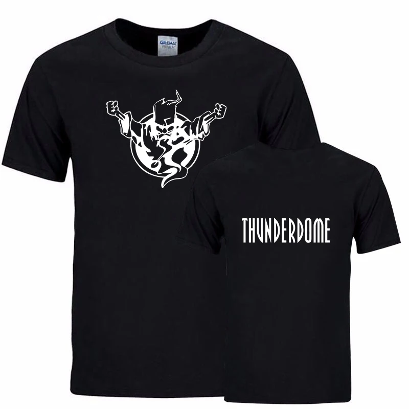 

Summer Thunderdome T Shirt Harajuku Streetwear Men Women Black T-shirt Cool Both Sides Print Short Sleeve O-neck Tee Tops Gift