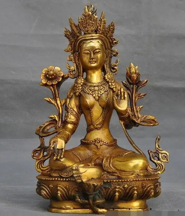 

Старая блестящая зеленая богиня тара KwanYin Guan Yin статуя Будды