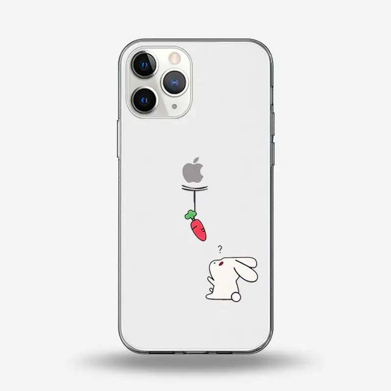 

Funny cute animals Creative design Phone Case Transparent for iPhone 6 7 8 11 12 s mini pro X XS XR MAX Plus protective shell