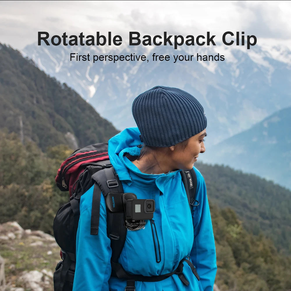 TELESIN с клипсой для факсированная Скоба мобильный телефон держатель экшн-Камеры