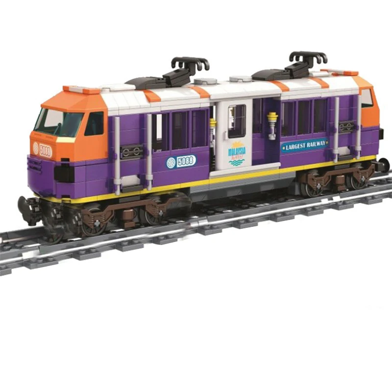 QWZ Новый создатель города поезд высокотехнологичных деревянная железная дорога