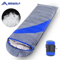 bswolf winter ultralight duck down sleeping bag outdoor camping waterproof envelope sleeping bag for adult nylon soft