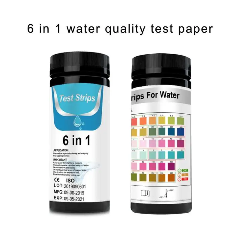 Тест полоска для аквариума 6 в 1 Вт 7 тест на кислотность и Щелочность PH KH GH нитрат