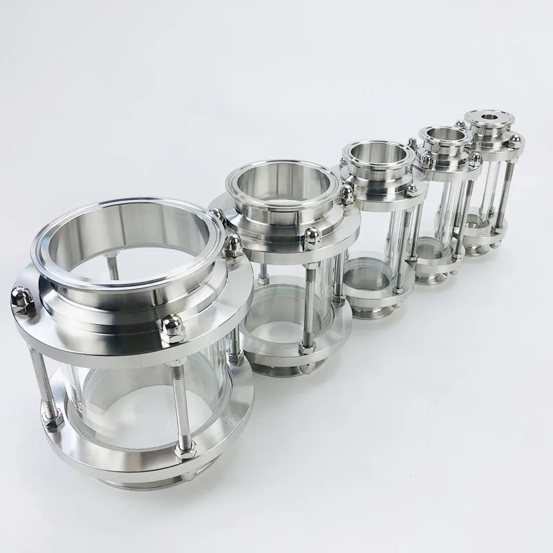 Diopter de Vidro de Vista de Fluxo Altura 160 mm Vista Torre de Visão Aço Inoxidável Steel304 Encaixe Sanitário de Alta Qualidade 51 mm Od64