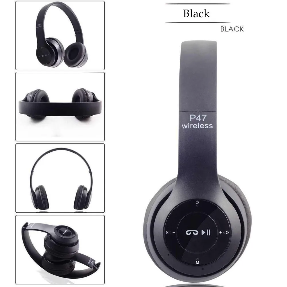 

New Wireless Bluetooth-compatible Headphones HIFI Stereo Earphones Foldable Sport Headset Music Stereo Headset for iPhone Tablet