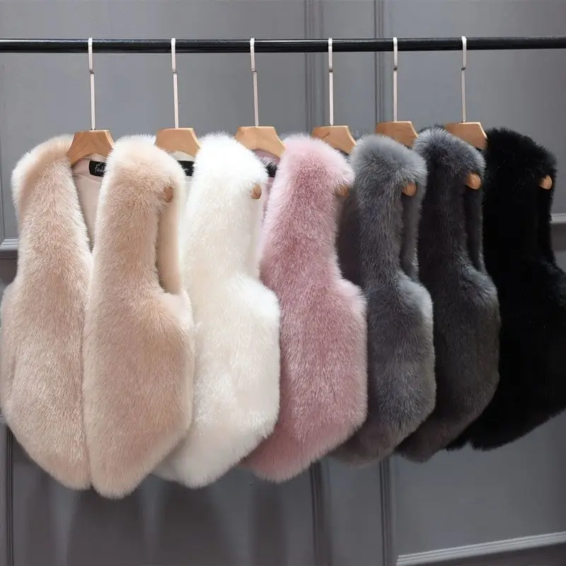 Женский жилет из искусственного меха сезон осень-зима 2021 модный плотный теплый