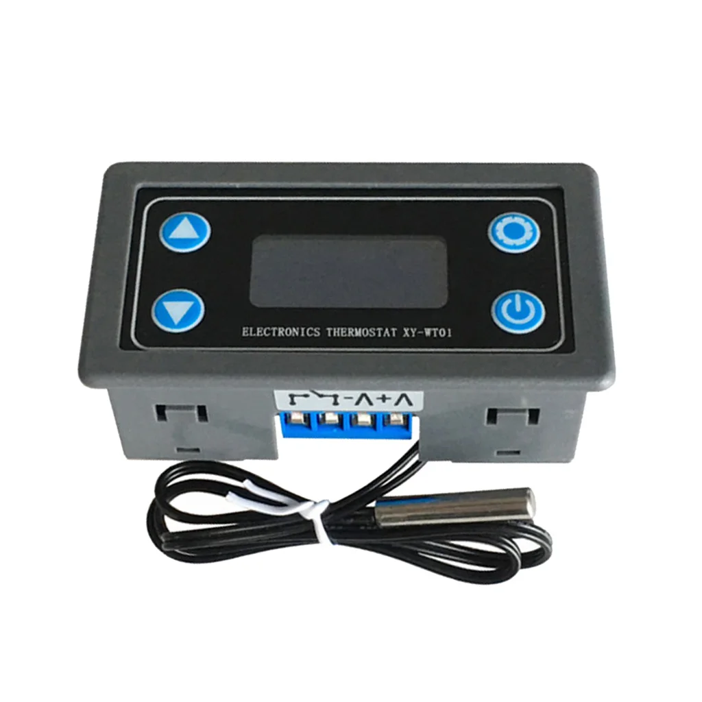 DC6 ~ 30В Цифровой синий светодиодный контроллер температуры термостат
