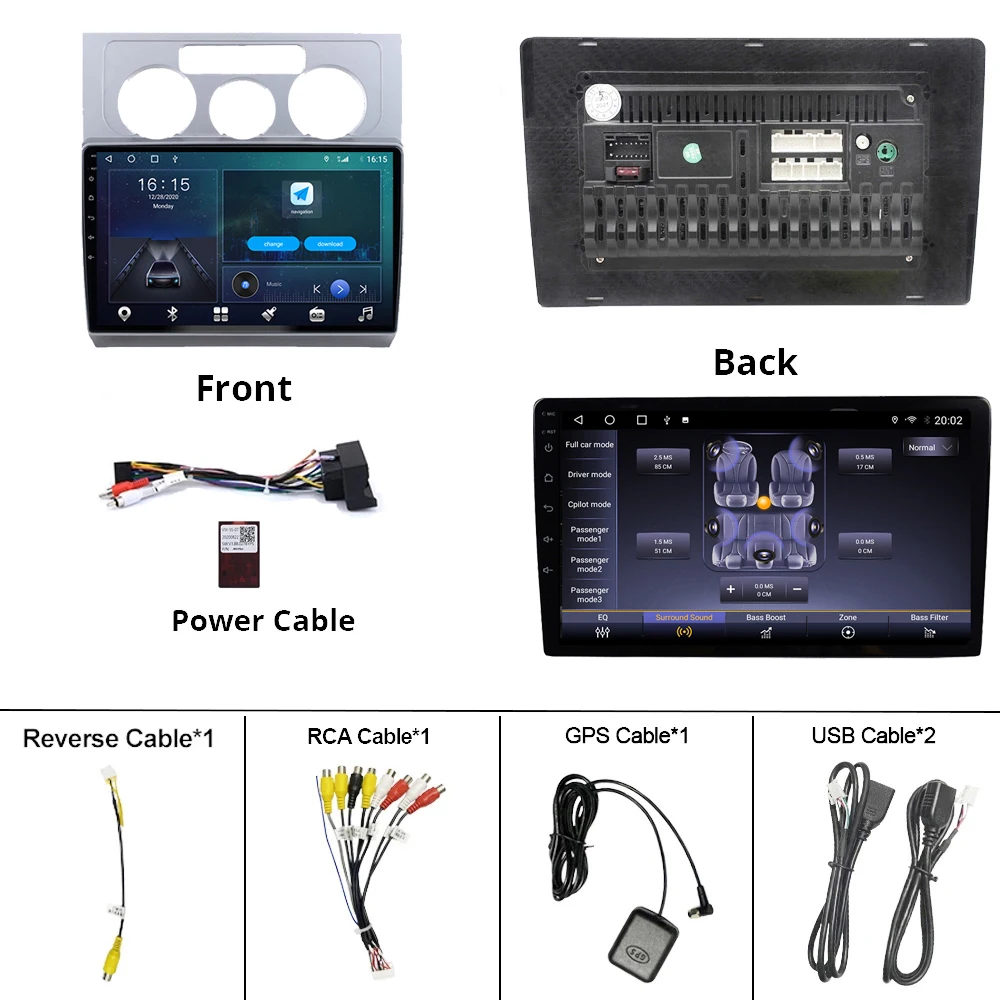 

2DIN Android10.0 Car Radio For Volkswagen Touran 1 2003-2010 GPS Navigation Stereo Receiver Auto Radio Car Multimedia Player IGO