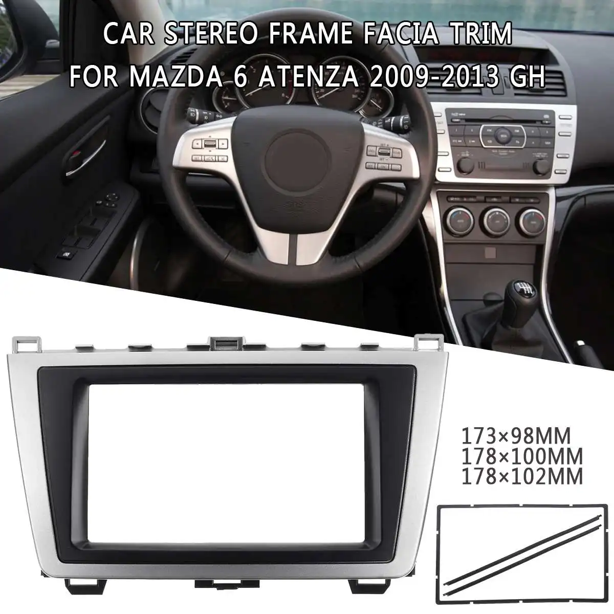 2DIN Автомобильная DVD стерео панель радио фасция для Mazda 6 Atenza 2009 2010 2011 2012 2013