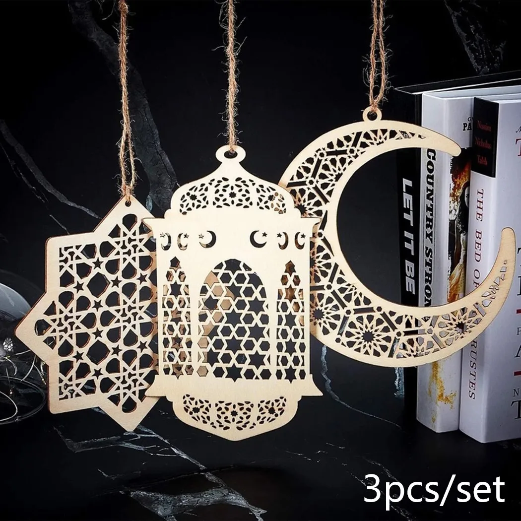 

3pcs Pendant Decoration Accessory Elements Festive Hanging Holiday Hollow