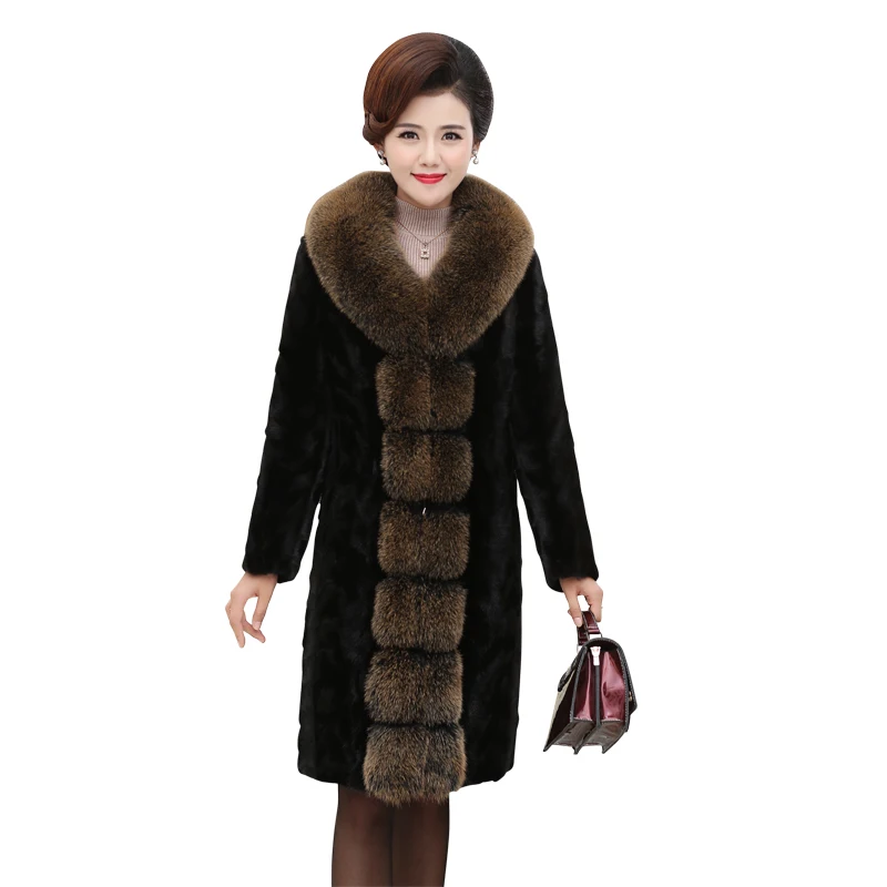 Роскошное пальто из натурального нарезного меха норки зимняя женская верхняя