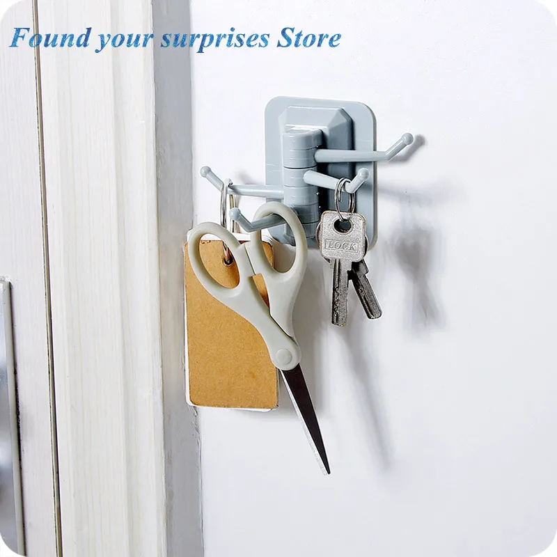 Многофункциональный креативный бесшовный пластиковый поворотный крючок