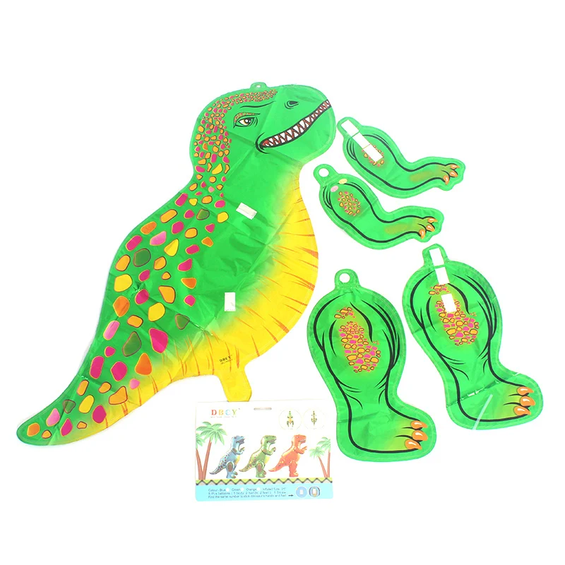 1 шт. 3D реквизит Динозавр для вечеринки Сращивание красный динозавр Фольга