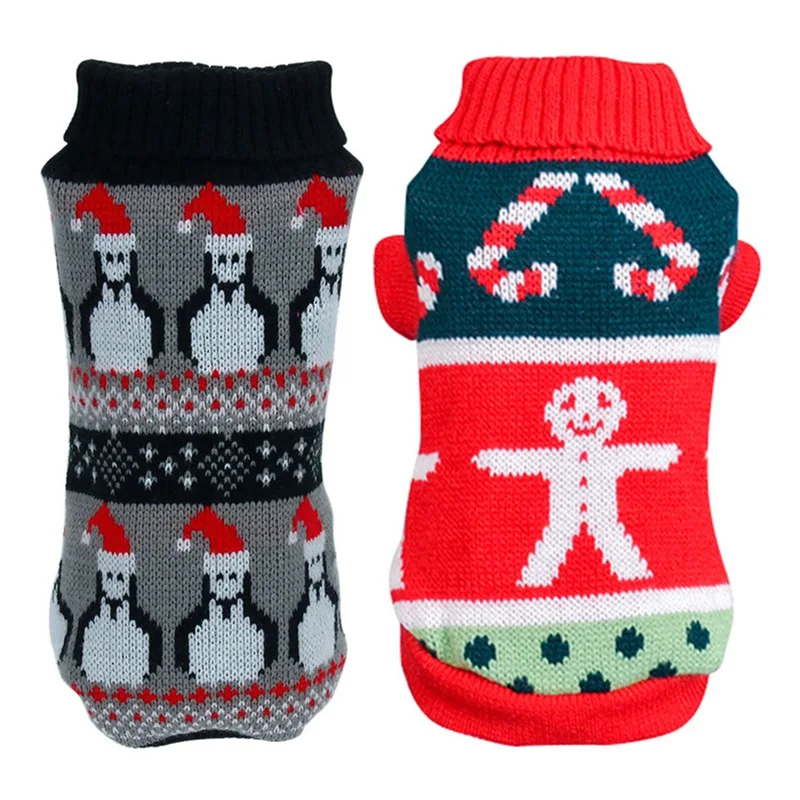 Свитер для собаки зимняя одежда собак Рождественский свитер со снеговиком и