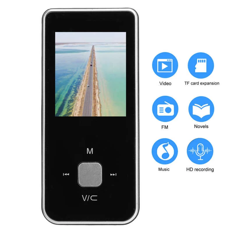 

Portable Color Screen MP3/MP4 Player HiFi Music Player FM Lossless Sound Recorder For Music, Radio, Recording, Video