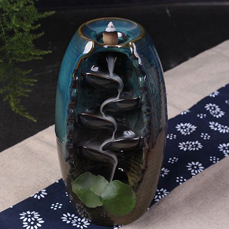 Курильница с конусами и 50 натуральный конический благовоний Будды стилизованный