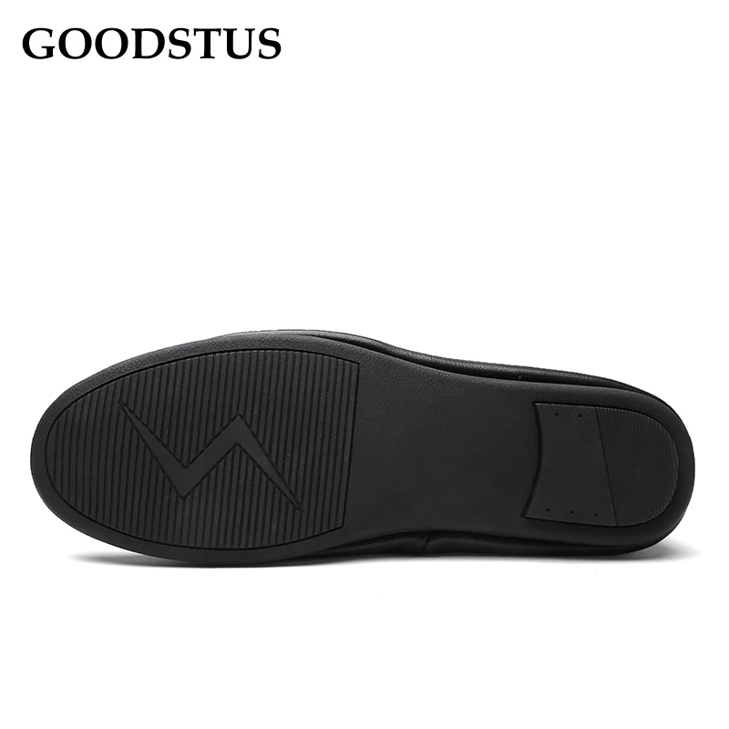 GOODSTUS/мужская повседневная обувь из натуральной кожи Удобная дышащая однотонная