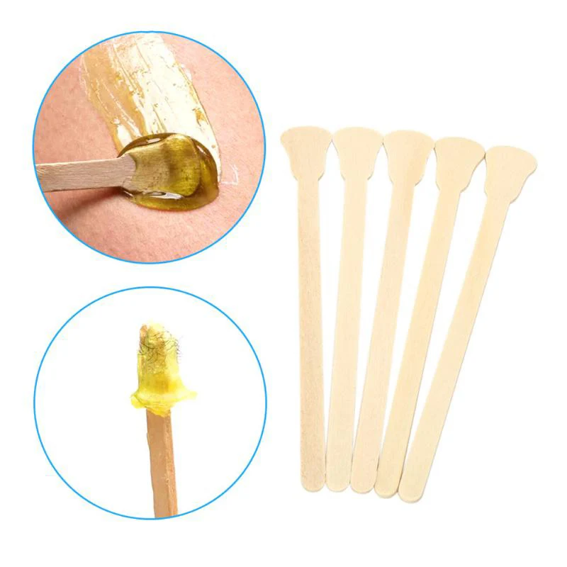 

50/100 Pcs Wooden Waxing Wax Spatula Tongue Depressor Disposable Bamboo Sticks Kit Multifunctional For Women
