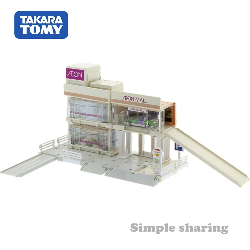 TAKARA Tomy Tomica Town Aeon Mall и трехмерный набор для парковки автомобилей литые детские