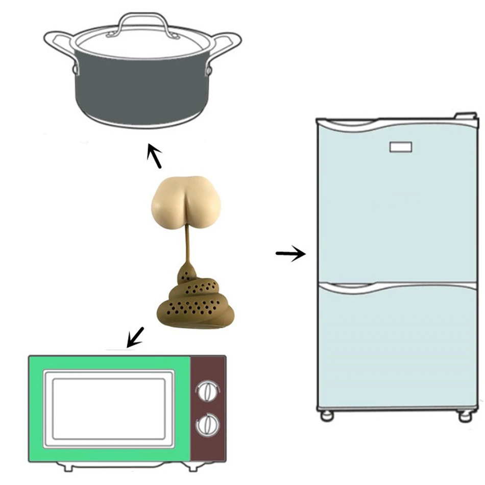 Забавное ситечко для чая нетоксичный инновационный силиконовый заваривания