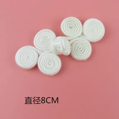 Бесплатная доставка 10 шт./лот 8 см белый китайский Чонсам с бантом на пуговицах