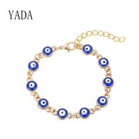 yada gifts trendy blue evil eye braceletsbangles for women handmade crystal bracelet casual jewelry bracelet female bt200096