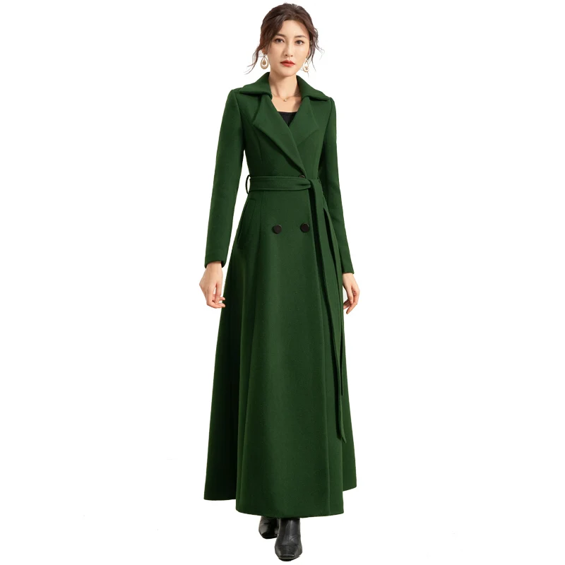 

In 2020 the new winter thickening the season of long woolen cloth coat joker high-end female cloth coat