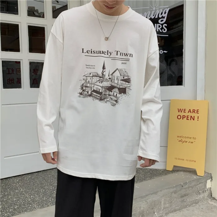 

Couple's Top Women's Spring New Lazy Wind Loose Printed Design Short Sleeve T-shirt Bottoming Shirt