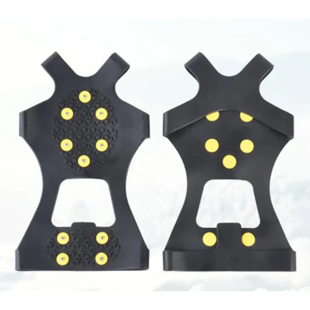 

Portable Wear-resistant Winter Outdoor Non-slip Simple 10 Tooth Crampons Climbing Snowshoe Shoes Cover for Adult Kids