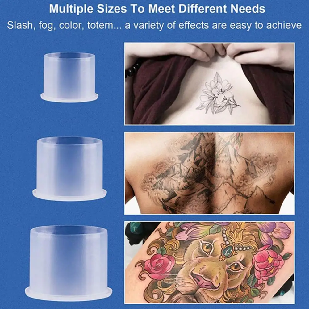 

Top Quality 1000pcs Disposable Plastic Tattoo Ink Cups Cap Clear Pigment Permanent Container Accessory Holder Makeup Tattoo J1N8