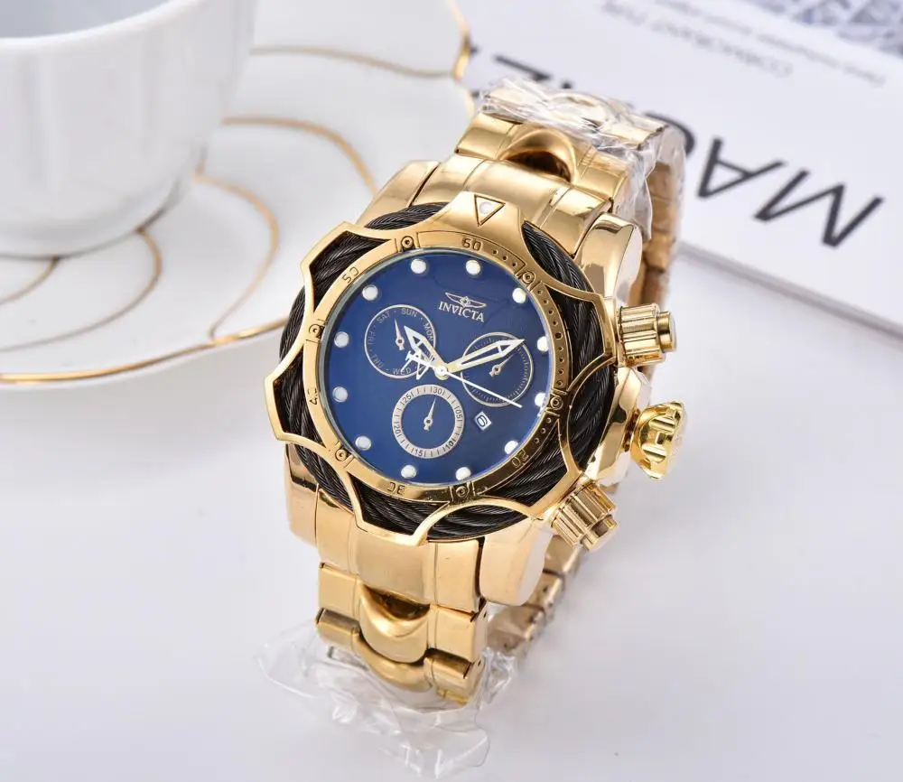 Часы наручные мужские кварцевые с большим циферблатом брендовые роскошные