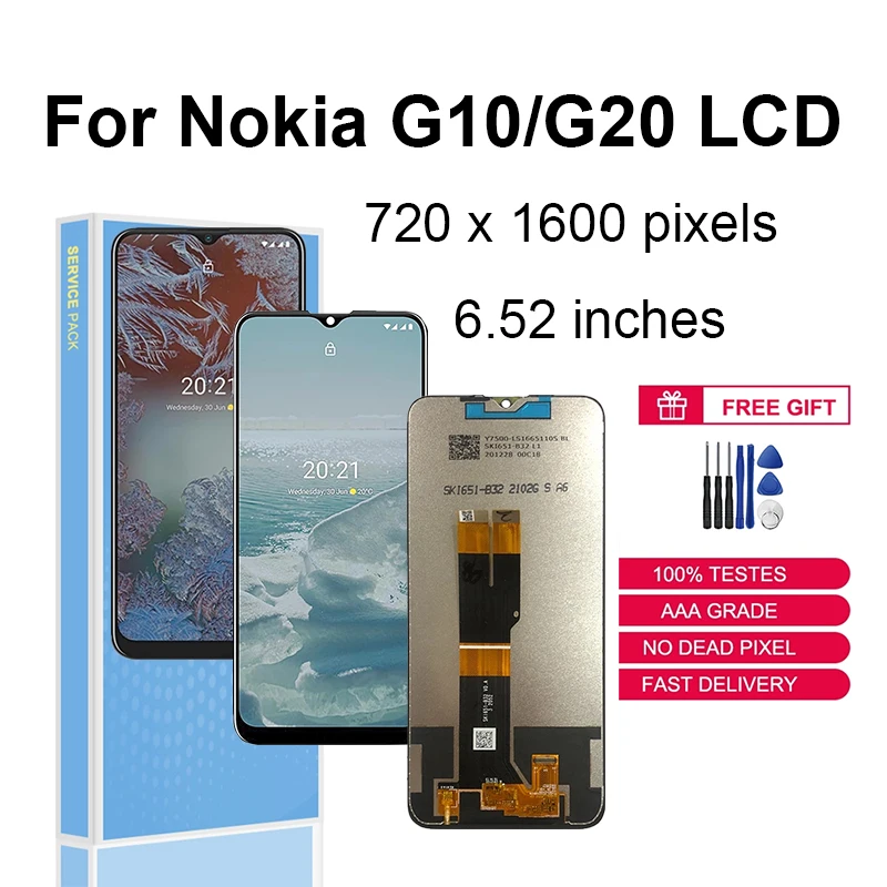 

For Nokia G10 LCD Display For Nokia G20 LCDTouch Screen Replacement Parts TA-1334 TA-1351 TA-1346 TA-1338 Digitizer Assembly