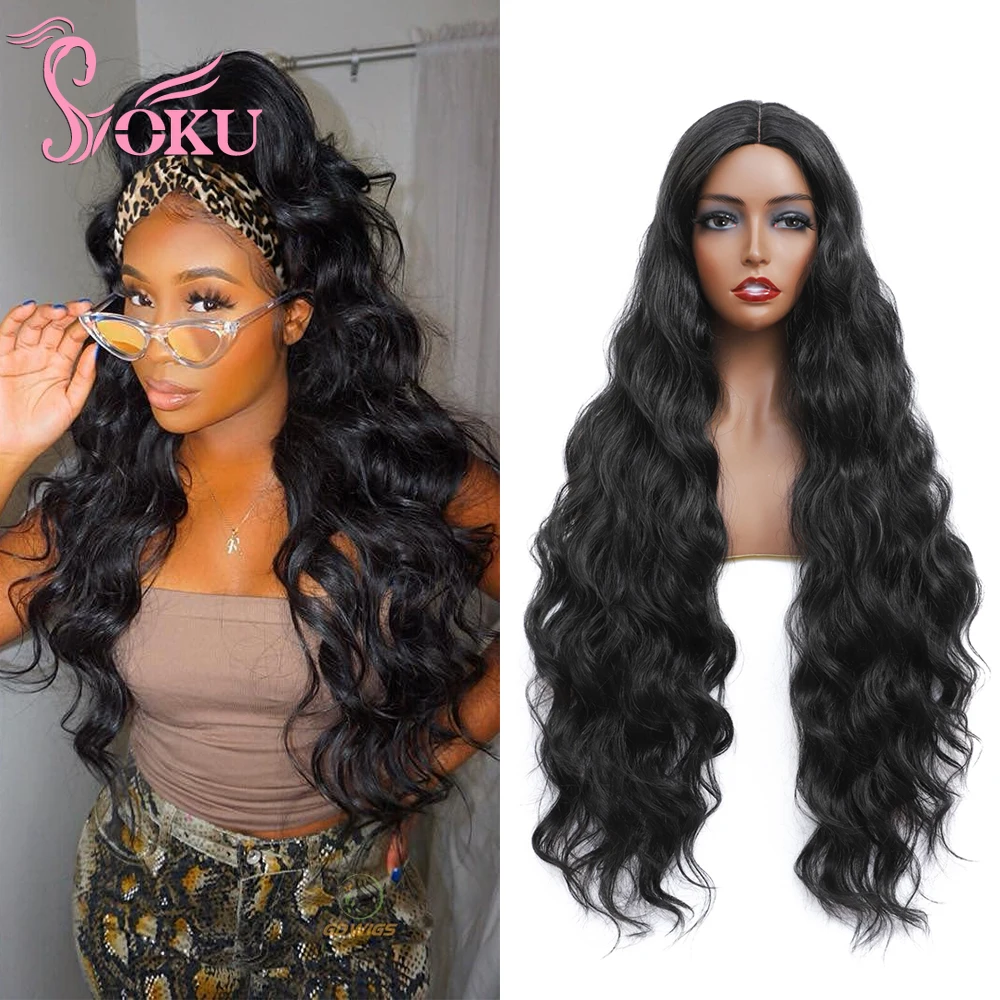 

Парик на сетке 34 дюйма с длинными волнистыми волосами, черный, красный, блонд, волнистые волосы, термостойкие волосы для чернокожих женщин, п...